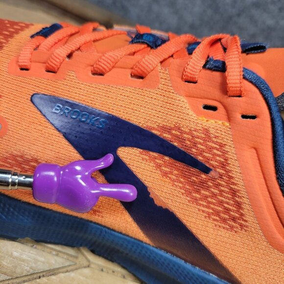 Brooks Launch 9 Mens 8D Orange Blue 1103861D854 Running Athletic Sneakers - Picture 7 of 14